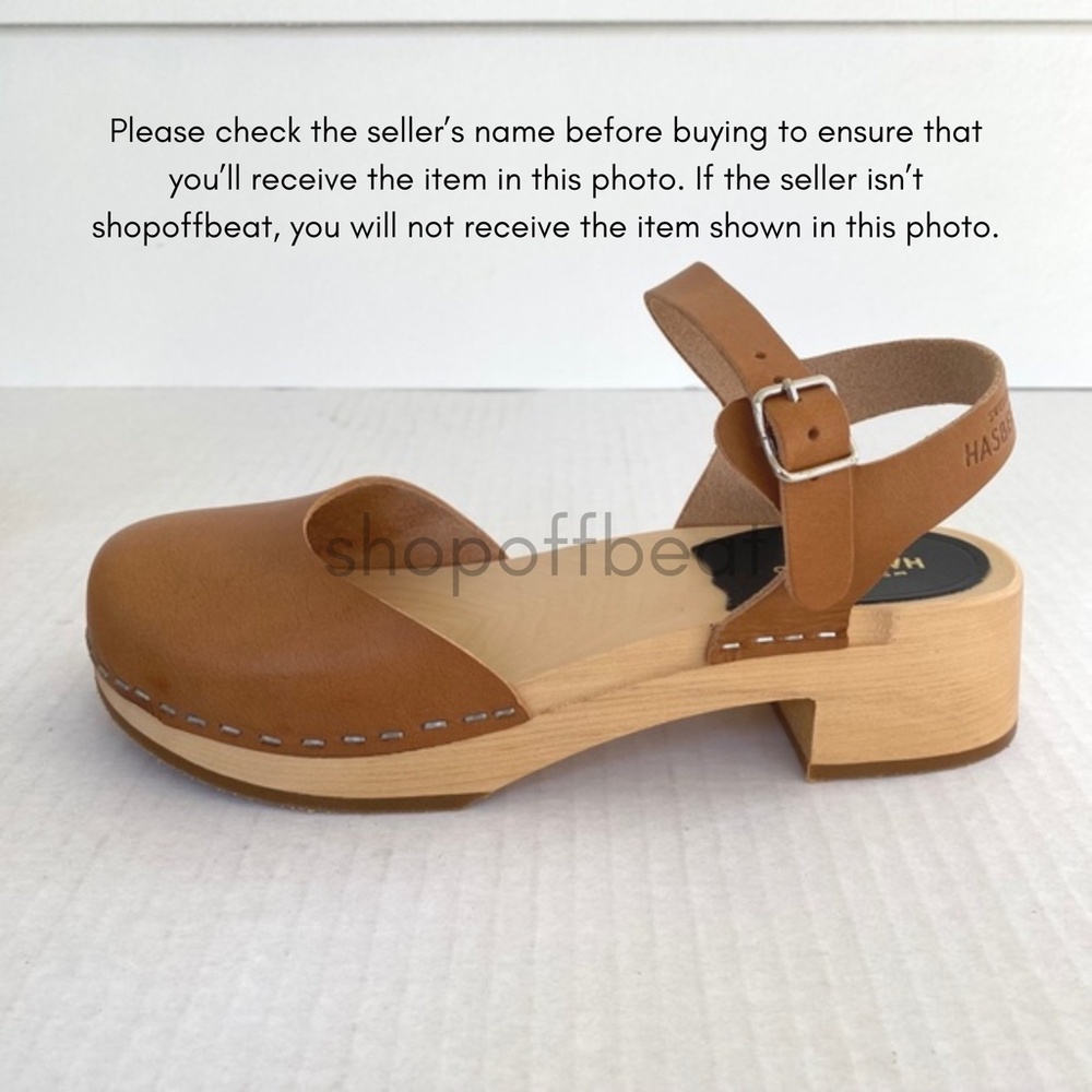 NEW Swedish Hasbeens New Covered Sandal Clog Nature 36 - Picture 9 of 15